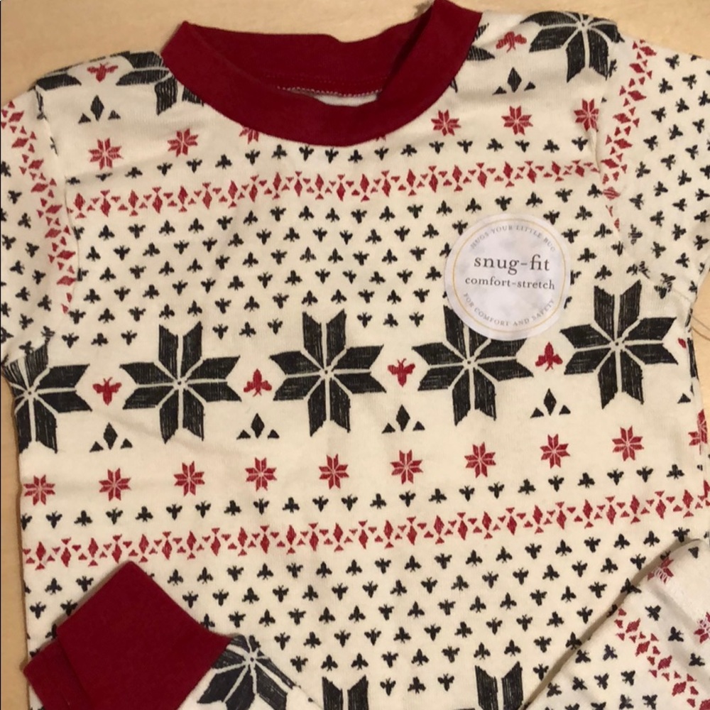 Burt’s bees baby snowflake fair isle tee and pant - Picture 4 of 6